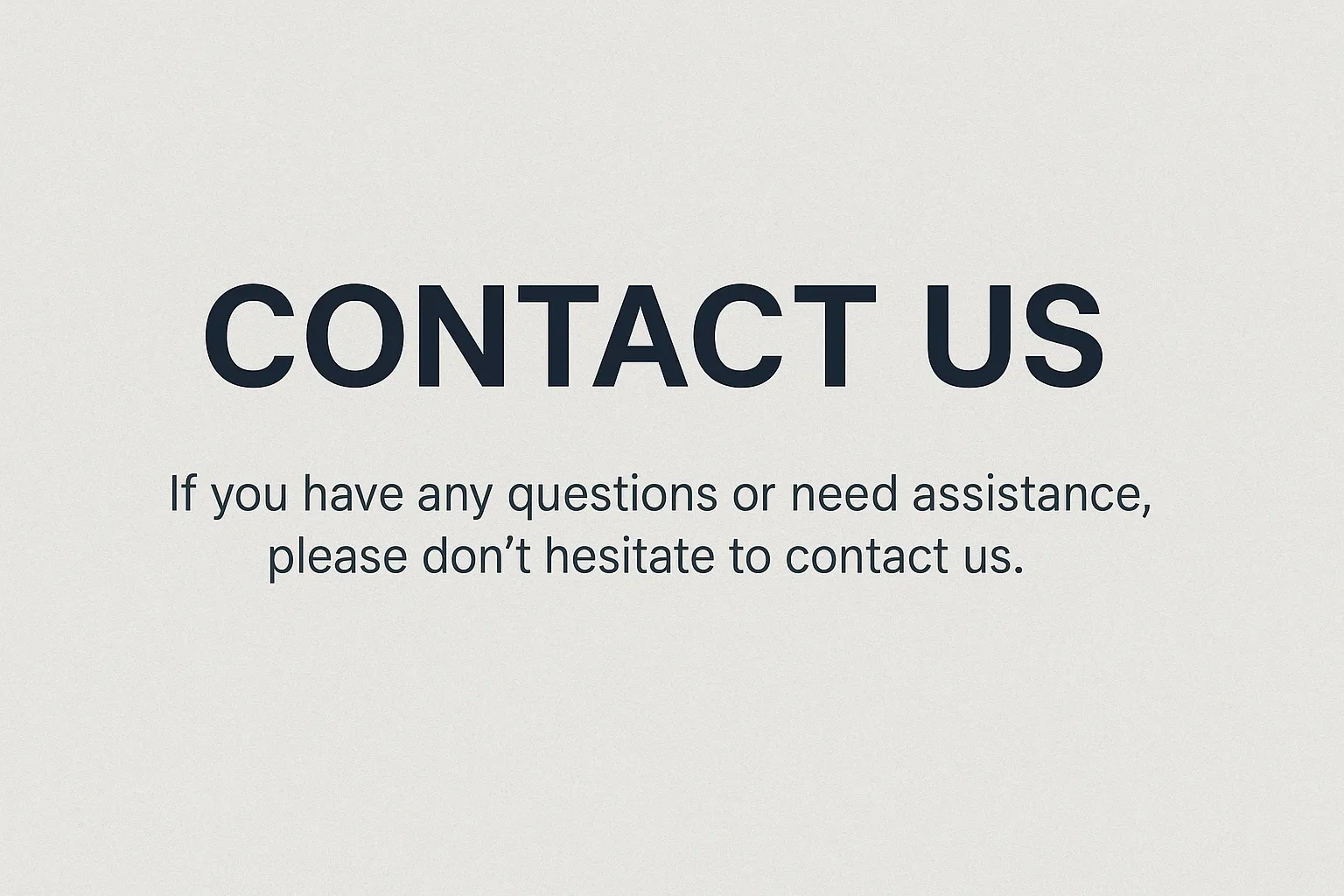 contact us